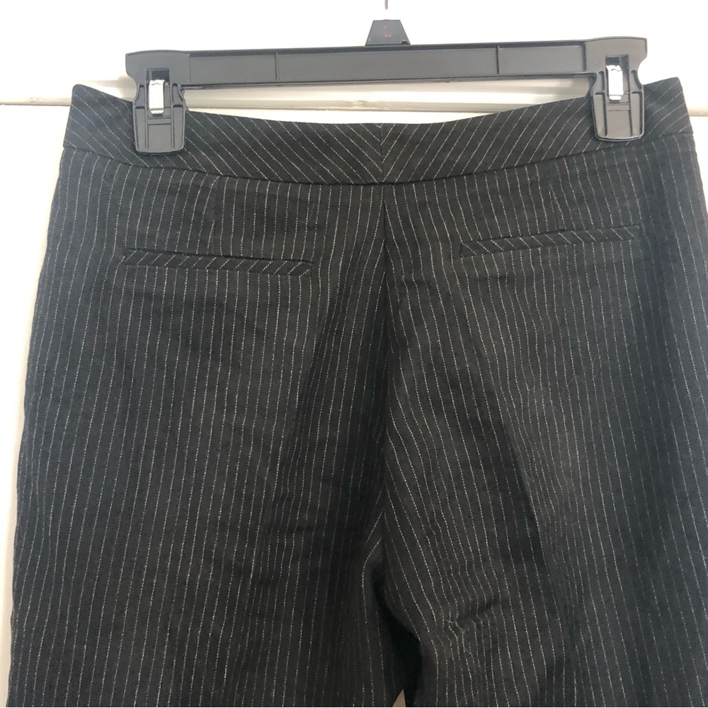 Mango Black Pinstripe Wide Leg Pants
